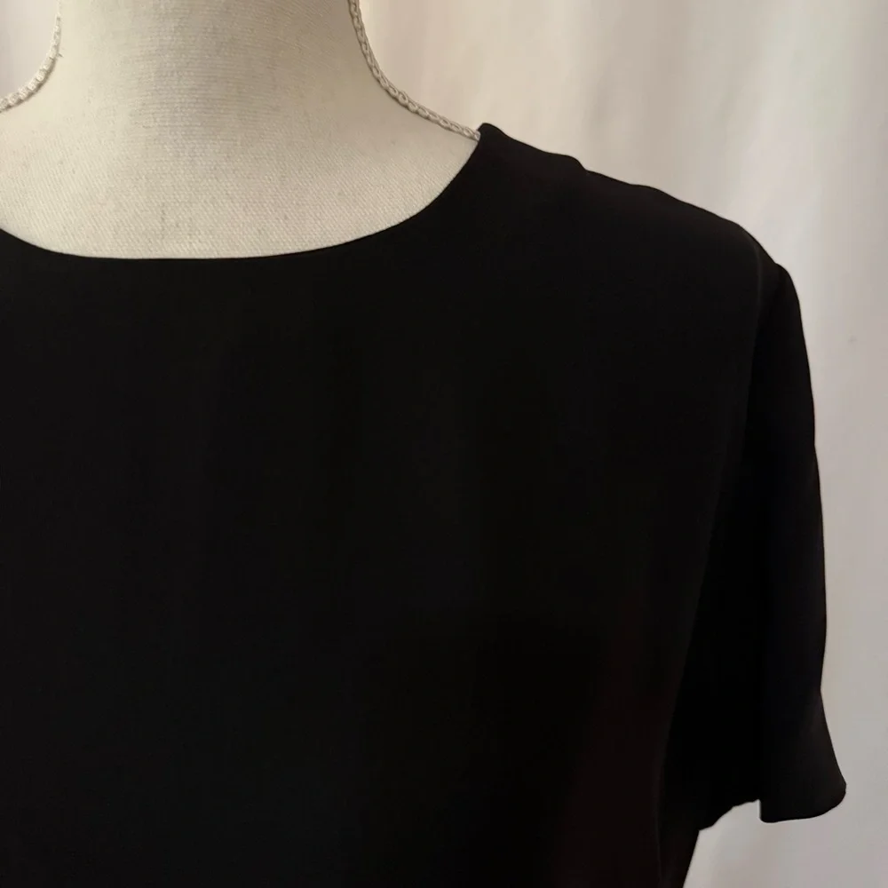 POLO RALPH LAUREN Black Minimalist Sheath Maxi Dress with Side Slits Size 10